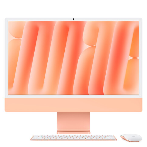 iMac 24&quot; mit 4.5K Retina Display, M4 Chip 10-Core CPU und 10-Core GPU, 16GB, 512GB SSD, orange