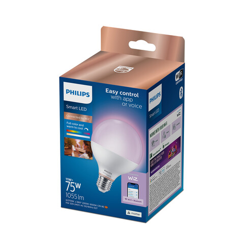 Philips Smart LED Lampe RGB 75W G95 E27 1PF/6