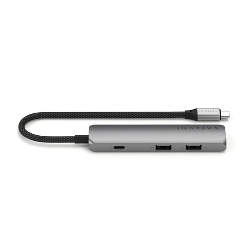 Satechi USB-C 4-in-1 Slim Multiport Adapter 4K, space grau