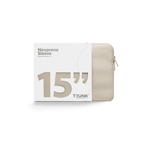 Trunk Neopren Sleeve für MacBook Air 15&quot;, beige