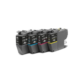 BROTHER LC421VAL Farbtintenset (bestehend aus 4 Tintenpatronen: Schwarz, Cyan, Magenta, Gelb)