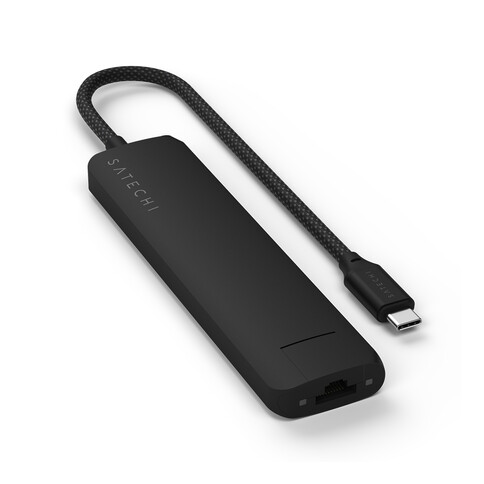 Satechi USB-C 7-in-1 Slim Multi Port Adapter Ethernet, schwarz