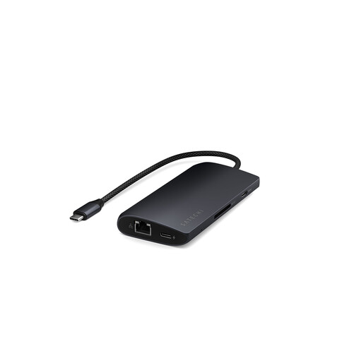 Satechi USB-C Multiport Adapter 8K mit Ethernet V3, schwarz