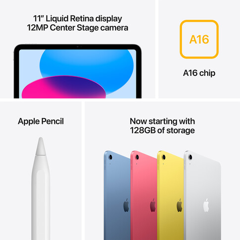Apple iPad 11&quot; (A16) Wi-Fi + Cellular, 512GB, gelb