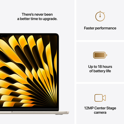MacBook Air 15&quot; mit M4 Chip, 10-Core CPU und 10-Core GPU, 24GB, 512GB SSD, polarstern