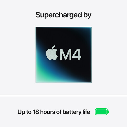 MacBook Air 13&quot; mit M4 Chip, 10-Core CPU und 10-Core GPU, 16GB, 512GB SSD, silber