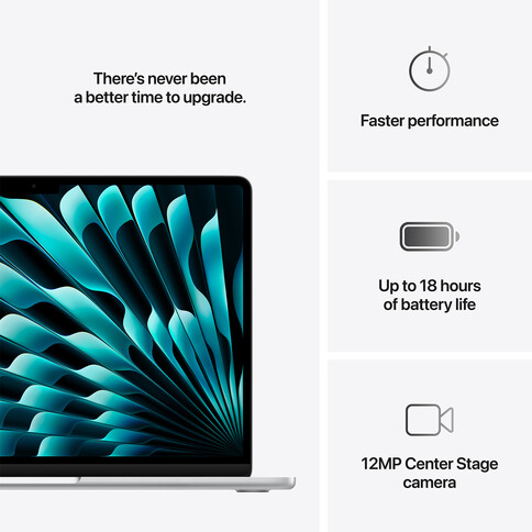 MacBook Air 13&quot; mit M4 Chip, 10-Core CPU und 10-Core GPU, 16GB, 512GB SSD, silber