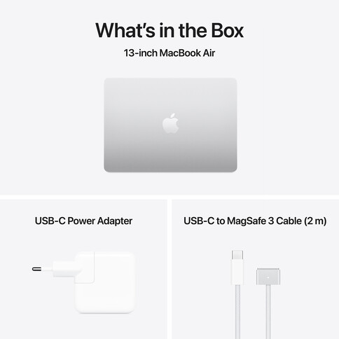 MacBook Air 13&quot; mit M4 Chip, 10-Core CPU und 10-Core GPU, 16GB, 512GB SSD, silber