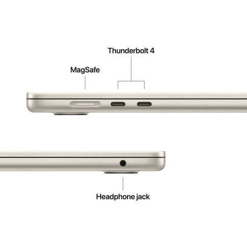 MacBook Air 15&quot; mit M4 Chip, 10-Core CPU und 10-Core GPU, 16GB, 512GB SSD, polarstern