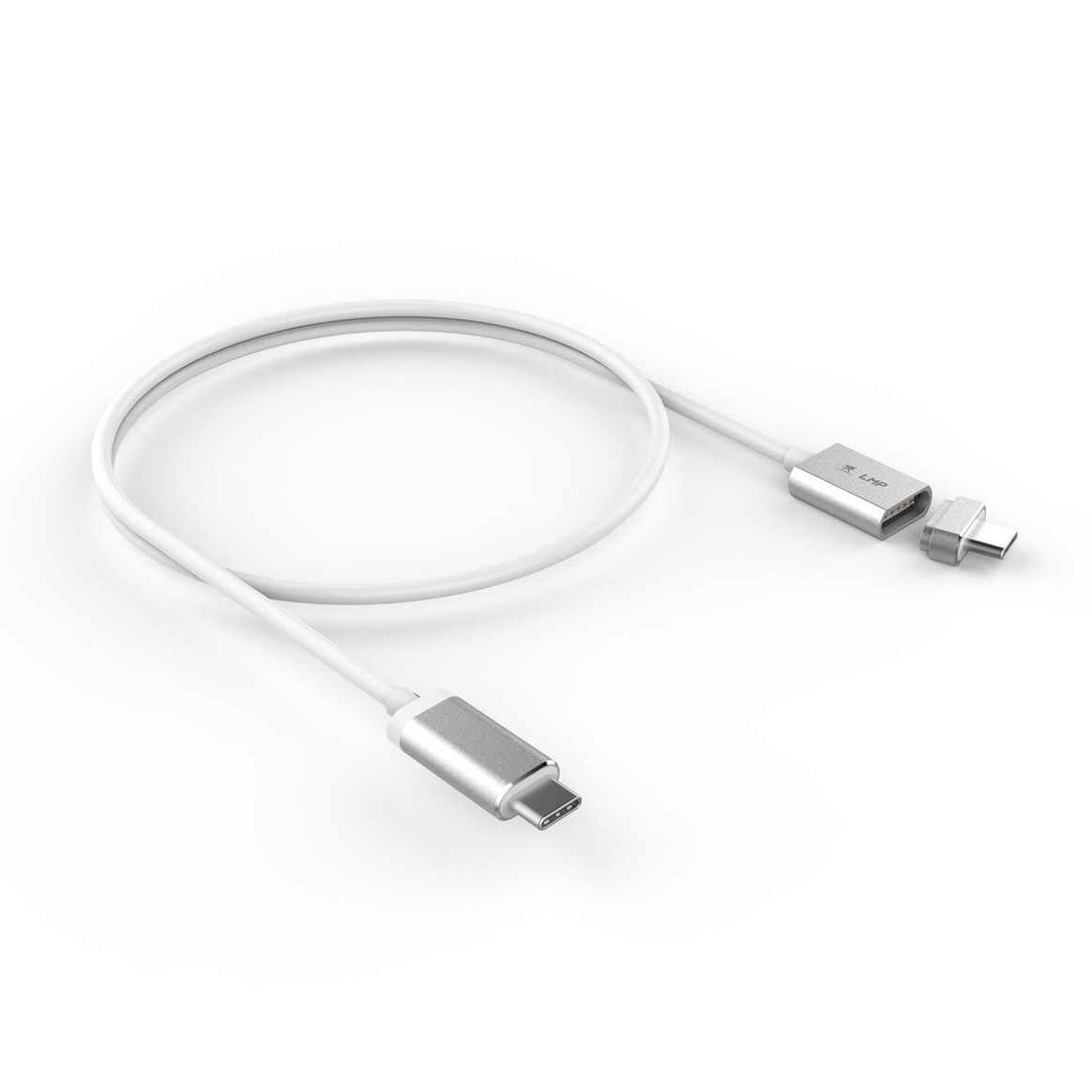 <h1>LMP magnetisches Sicherheits-Ladekabel 3m USB-C (w), silber</h1>